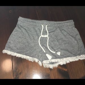 Grey comfortable shorts.